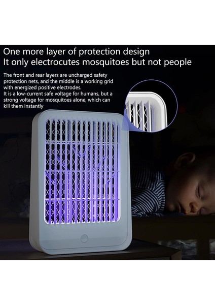 Mulvxkrg KRG02 Elektrikli Sinek Kovucu USB Şarjlı Sessiz ve Etkili LED Işıklı Kapan (Mulvix) fırsatları