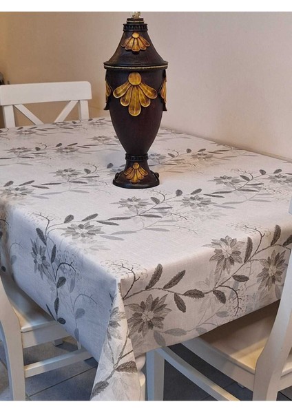 Simli Keten Dokulu Pvc Masa Örtüsü