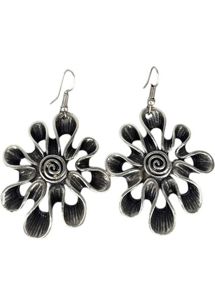 Gümüş Kaplamalı Zamak Set, Çiçek (Kolye, Bileklik, Küpe, Yüzük)