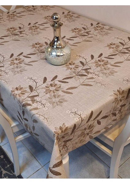 Simli Keten Dokulu Pvc Masa Örtüsü modelleri