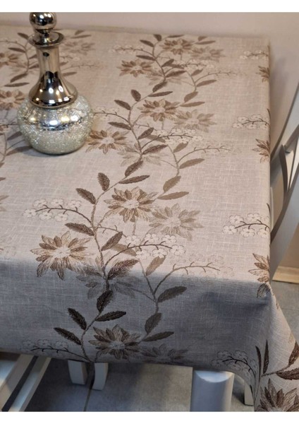 Simli Keten Dokulu Pvc Masa Örtüsü fırsatları