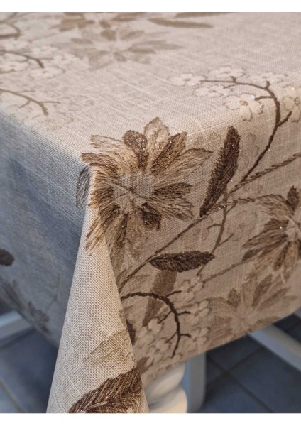 Simli Keten Dokulu Pvc Masa Örtüsü indirimleri