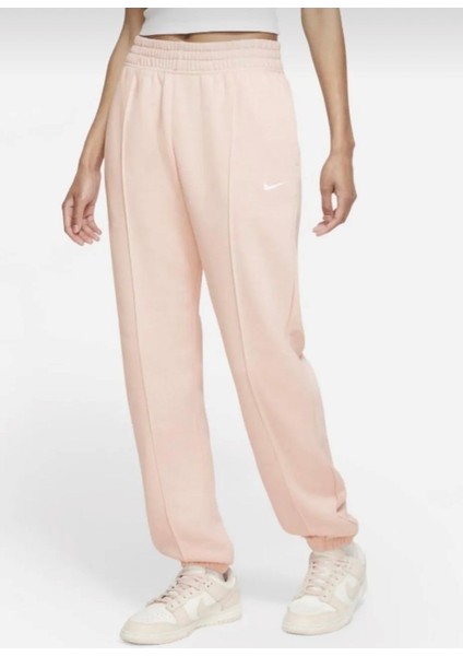 Sportswear Essential Fleece Trousers Oversize Pembe Kadın Eşofman Altı
