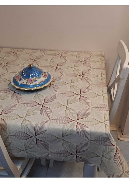 Simli Keten Dokulu Pvc Masa Örtüsü modelleri