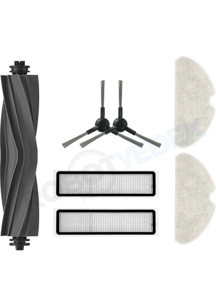 Dreame D9 Max Gen 2 Uyumlu Yedek Silikon Fırça Hepa Filtre Mop Seti-7 Parça