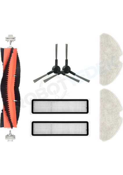Dreame D9 Max Gen 2 Uyumlu Yedek Fırça Hepa Filtre Mop Seti-7 Parça