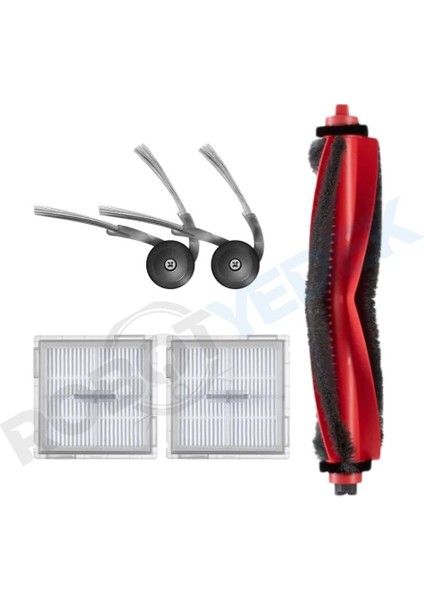 Roborock S8 Pro (Ultra Değil!) Uyumlu Mopsuz Fırça Hepa Filtre Seti-5 Parça