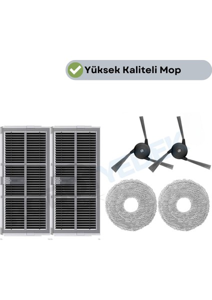 Dreame X40 Ultra L40 Ultra Uyumlu Hepa Filtre Yan Fırça Mop-6 Parça