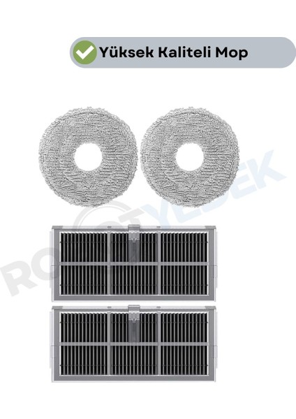 Dreame X40 Ultra L40 Ultra Uyumlu Mop ve Hepa Filtre-4 Parça