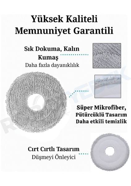 Dreame Bot L10S Pro Uyumlu Yedek Hepa Filtre Yan Fırça Mop-6 Parça