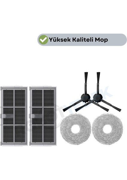 Dreame L10S Pro Ultra Head Hepa Filtre Yan Fırça Mop-6 Parça