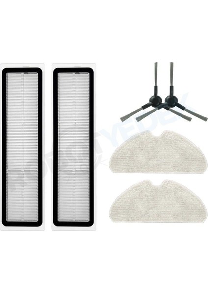 Dreame D9 Max Gen 2 Uyumlu Yedek Hepa Filtre Yan Fırça Mop-6 Parça