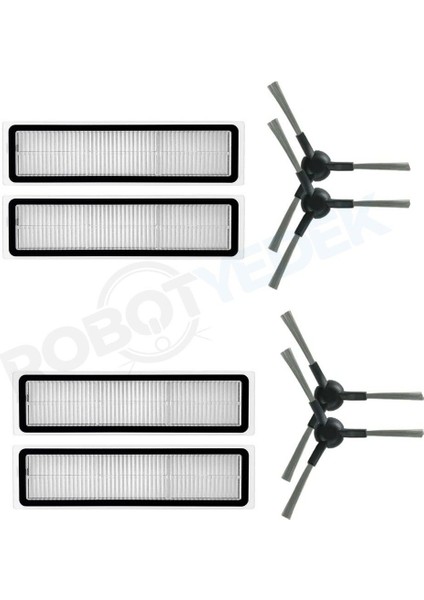 Dreame D9 Max Gen 2 Uyumlu Yedek Hepa Filtre ve Yan Fırça-8 Parça