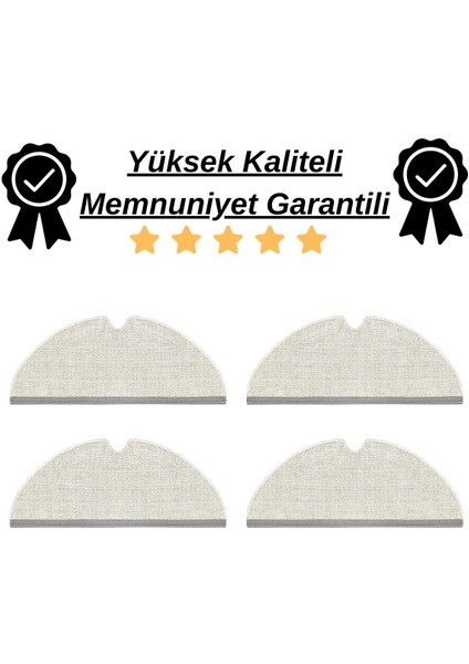 Roborock Q5 Pro, Q5 Pro Plus 4 Adet Mop Fiber Paspas-Yüksek Kaliteli