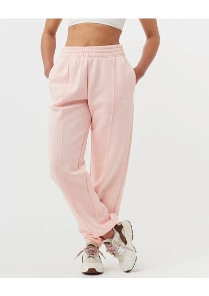 Sportswear Essential Fleece Trousers Oversize Pembe Kadın Eşofman Altı