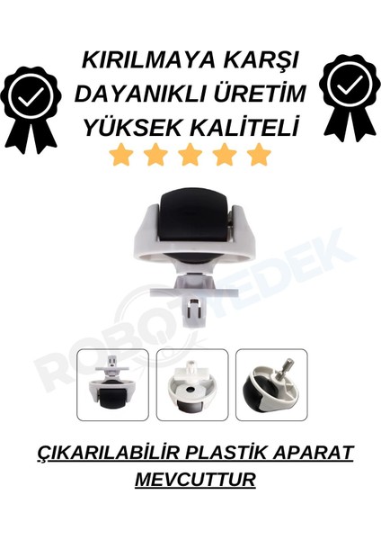 Roborock Q8 Max, Q8 Max Plus Uyumlu Beyaz Yedek Tekerlek