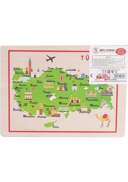 Bfs 131-132 Ony Ahşap Tutmalı Puzzle Büyükten Küçüğe -Onyıl