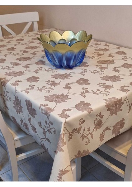 Simli Keten Dokulu Pvc Masa Örtüsü