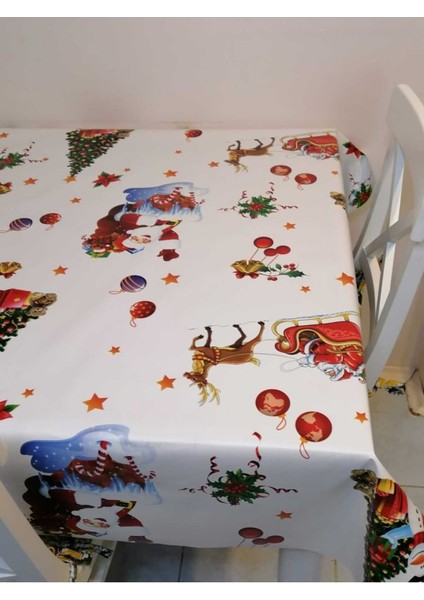 Yeni Yıl Desenli Elyaflı Pvc Muşamba - Silinebilir Masa Örtüsü modelleri