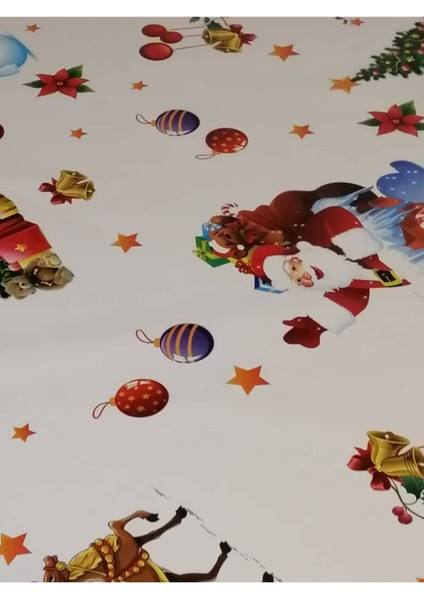 Yeni Yıl Desenli Elyaflı Pvc Muşamba - Silinebilir Masa Örtüsü indirimleri