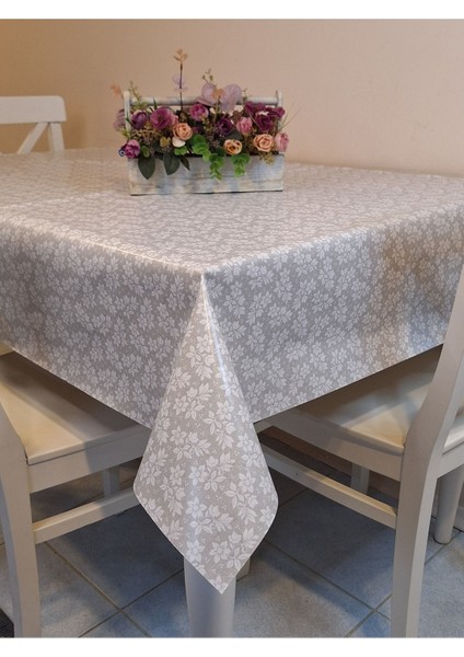Elyaflı Pvc Muşamba - Desenli Silinebilir Masa Örtüsü [ Önlük Hediyeli ]