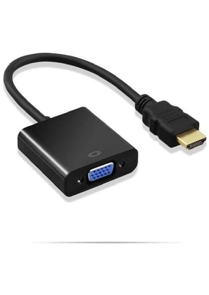 HDMI To VGA Monitör Tv Çevirici Dönüştürücü Kablosu