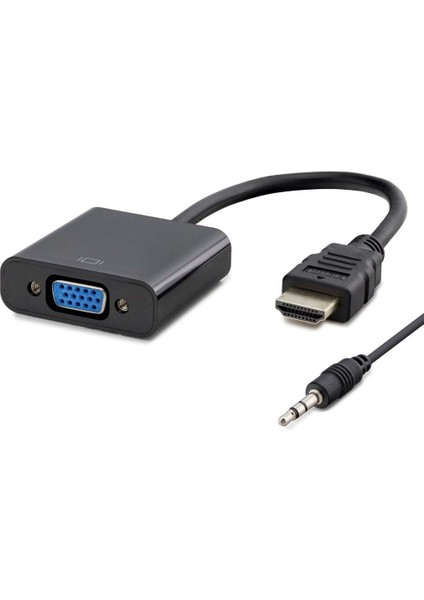 Hdmı To VGA F Çevirici + Audıo Ps4 5V Güç Girişli 1080P HDX7806