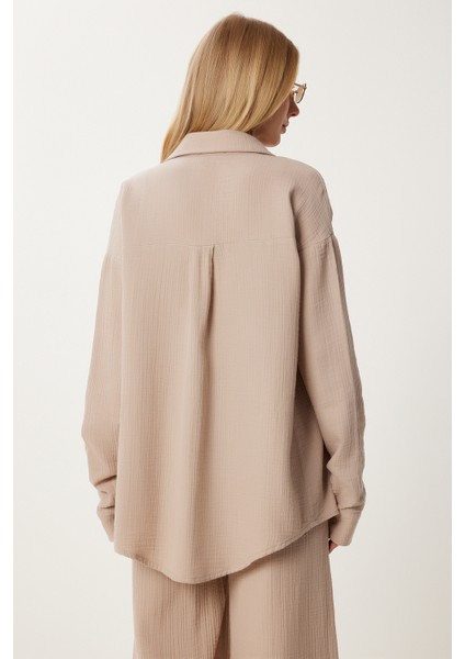 Oversize Müslin Gömlek Pantolon Takım