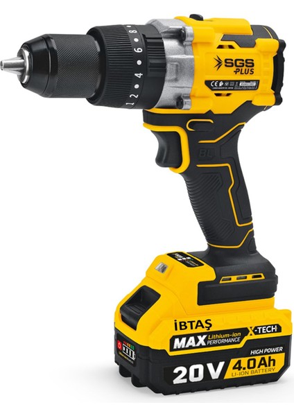 SGS5533 - 130 Nm Tork Akülü Darbeli Matkap Seti 20 Volt - 4 Amper (Kömürsüz Motor)