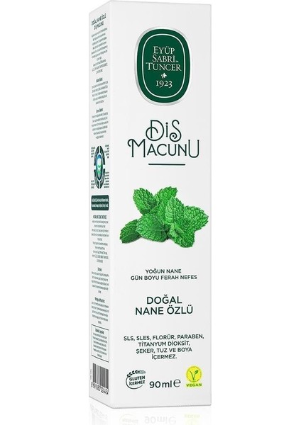 Eyüp Sabri Tuncer Doğal Diş Macunu 90 gr Nane Özlü modelleri