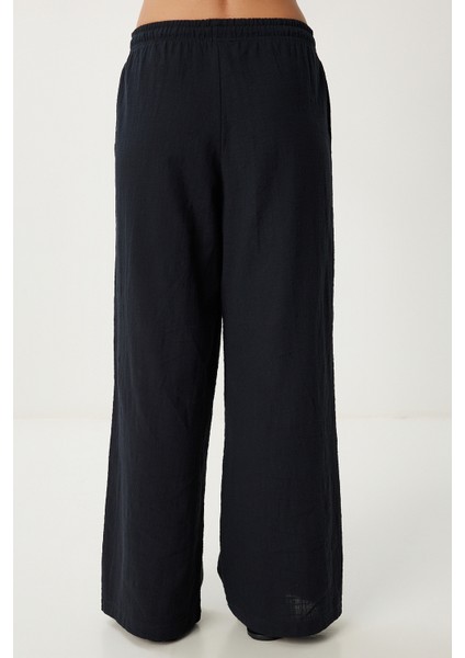 Geniş Paça Keten Pantolon