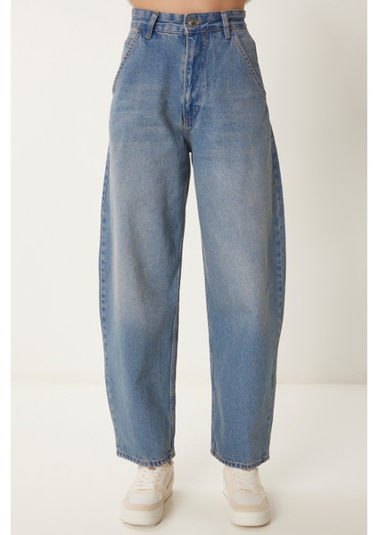 Yıkamalı Baggy Jean
