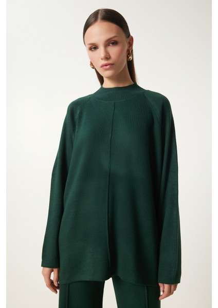 Şık Triko Kazak Pantolon Takım LMU0001 ZÜMRÜT YEŞİLİ fırsatları