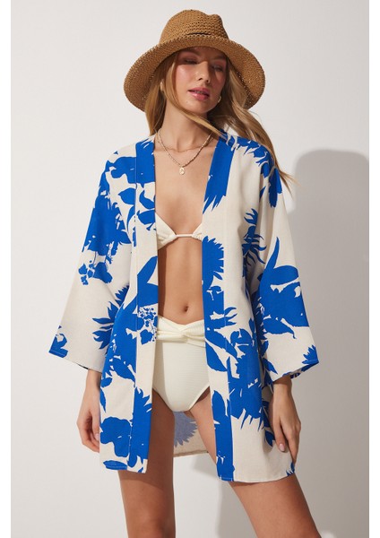 Desenli Keten Viskon Kimono fiyatları