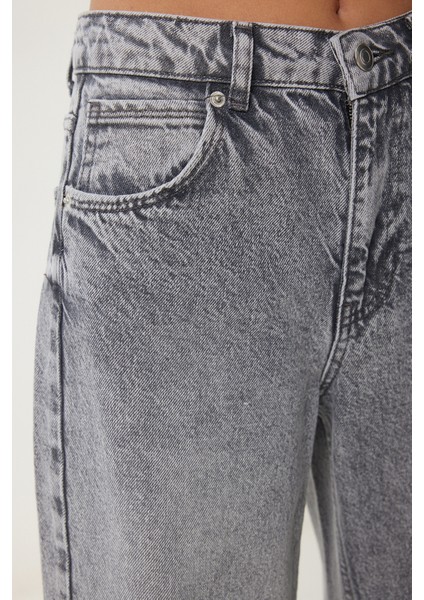 Yıkamalı Geniş Paça Jean