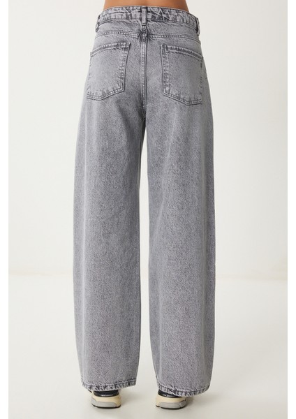 Yıkamalı Geniş Paça Jean