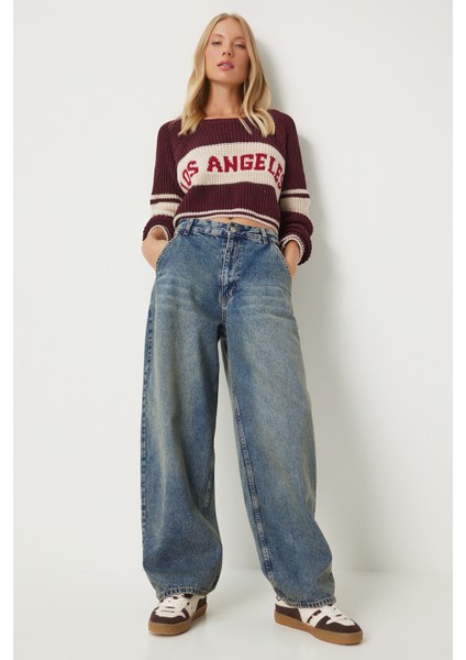Yıkamalı Baggy Jean