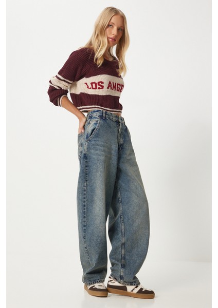 Yıkamalı Baggy Jean