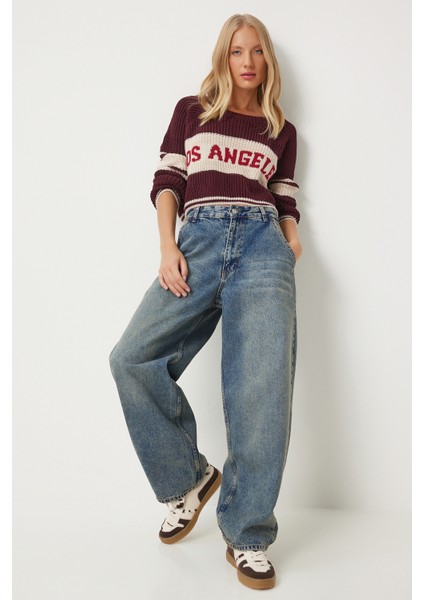 Yıkamalı Baggy Jean