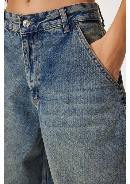 Yıkamalı Baggy Jean