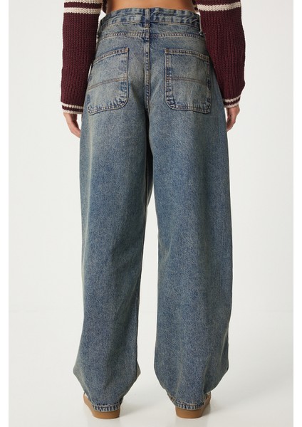 Yıkamalı Baggy Jean