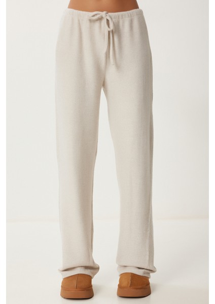 Yumoş Bol Örme Pantolon LUB0063 BEJ fırsatları