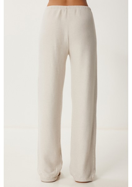 Yumoş Bol Örme Pantolon LUB0063 BEJ indirimleri