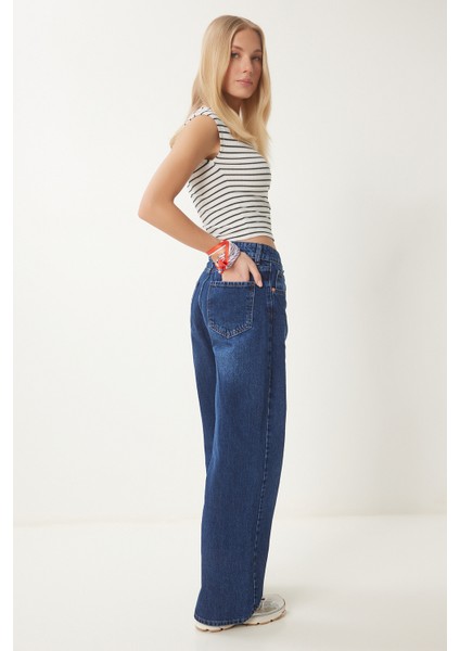 Orta Bel Geniş Paça Bol Jeans fırsatları