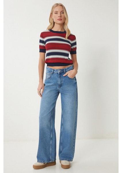 Yıkamalı Geniş Paça Jean