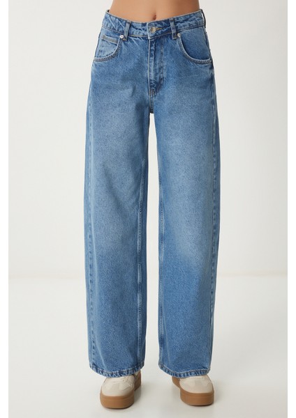 Yıkamalı Geniş Paça Jean