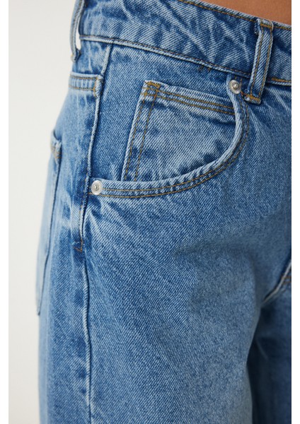 Yıkamalı Geniş Paça Jean