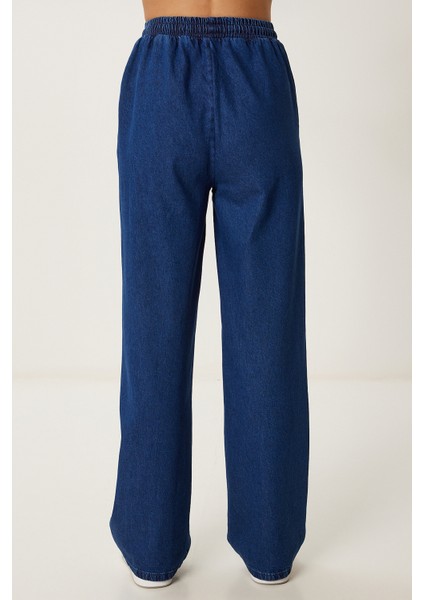 Geniş Paça Denim Pantolon