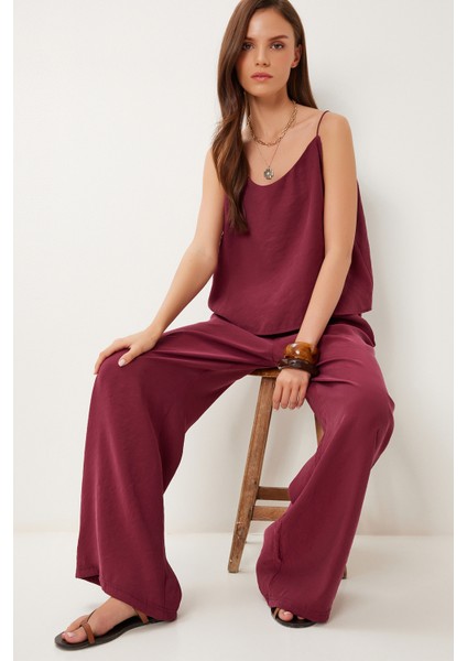 Askılı Modal Bluz Pantolon Takım