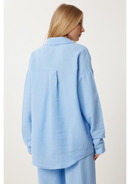 Oversize Müslin Gömlek Pantolon Takım fırsatları